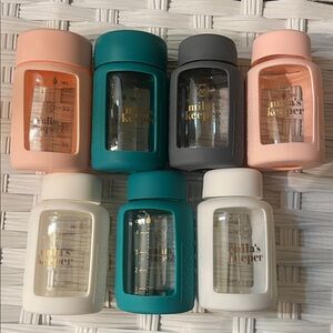 Mila’s Keeper Glass Baby Bottle Set with Silicone Sleeves+Lids  set of 7
